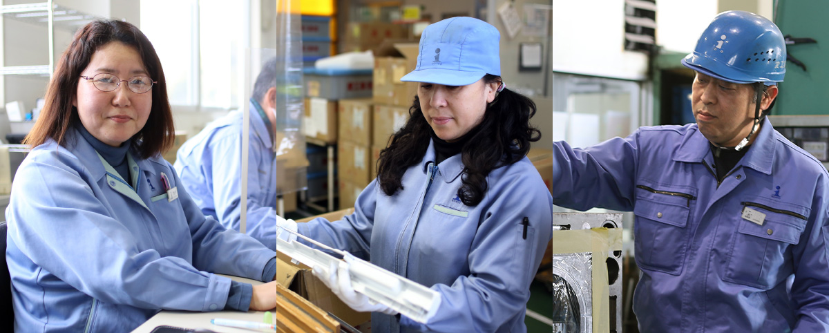 様々な現場で働く従業員